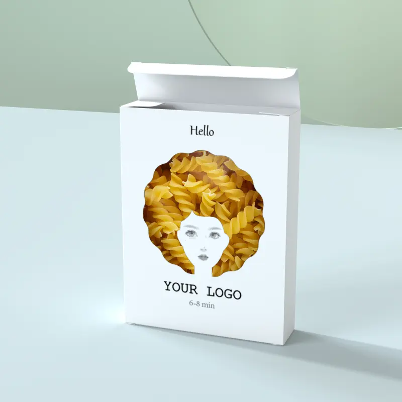 Novo Design Pasta Noddles Caixa De Embalagem De Papel Kraft Com Janela