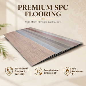 Revêtement de sol en vinyle rigide SPC de 12 à 20 mils, couche d'usure de 4 à 8 mm, antidérapant, surface unie, utilisation en intérieur, écoles, salons, bureaux - Product Image 1