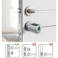 Cerradura inteligente de cilindro europeo de alta calidad con contraseña de huella dactilar controlada por aplicación y resistente al agua para exteriores para puertas de madera