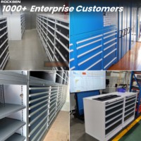 ROCKBEN Armoire à 6 tiroirs à verrouillage central 30''W Meuble d'atelier Commode industrielle pour atelier