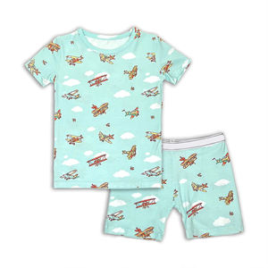 Enfants Pyjamas À Manches Courtes En Bambou Bio D'été Enfants Pj Pyjamas Pour Enfants Garçon Chemises Et Shorts Ensemble Vêtements De Nuit Personnalisés - Product Image 5