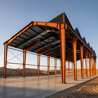 Entrepôt à structure métallique avec espace d'usine extensible et construction de qualité industrielle pour le stockage commercial