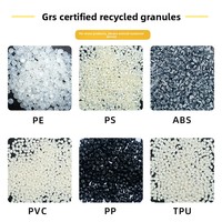 Granulés de plastique recyclé POM 100% PCR (post-consommation) certifiés GRS, blancs, recyclables, écologiques, qualité spéciale pour les consommateurs