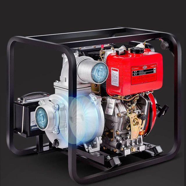 Efficient Small Air-cooled diesel Water Pump High-pressure Pump - Large Fuel tank
