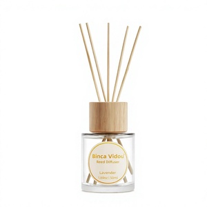 Set Diffusore a Bastoncini Binca Vidou Lavanda <span class=keywords><strong>Vaniglia</strong></span>, Olio Profumato Naturale, Bastoncini Diffusori per Casa, Ufficio, Bagno, Aromaterapia, Decorazione 169oz - Product Image 1