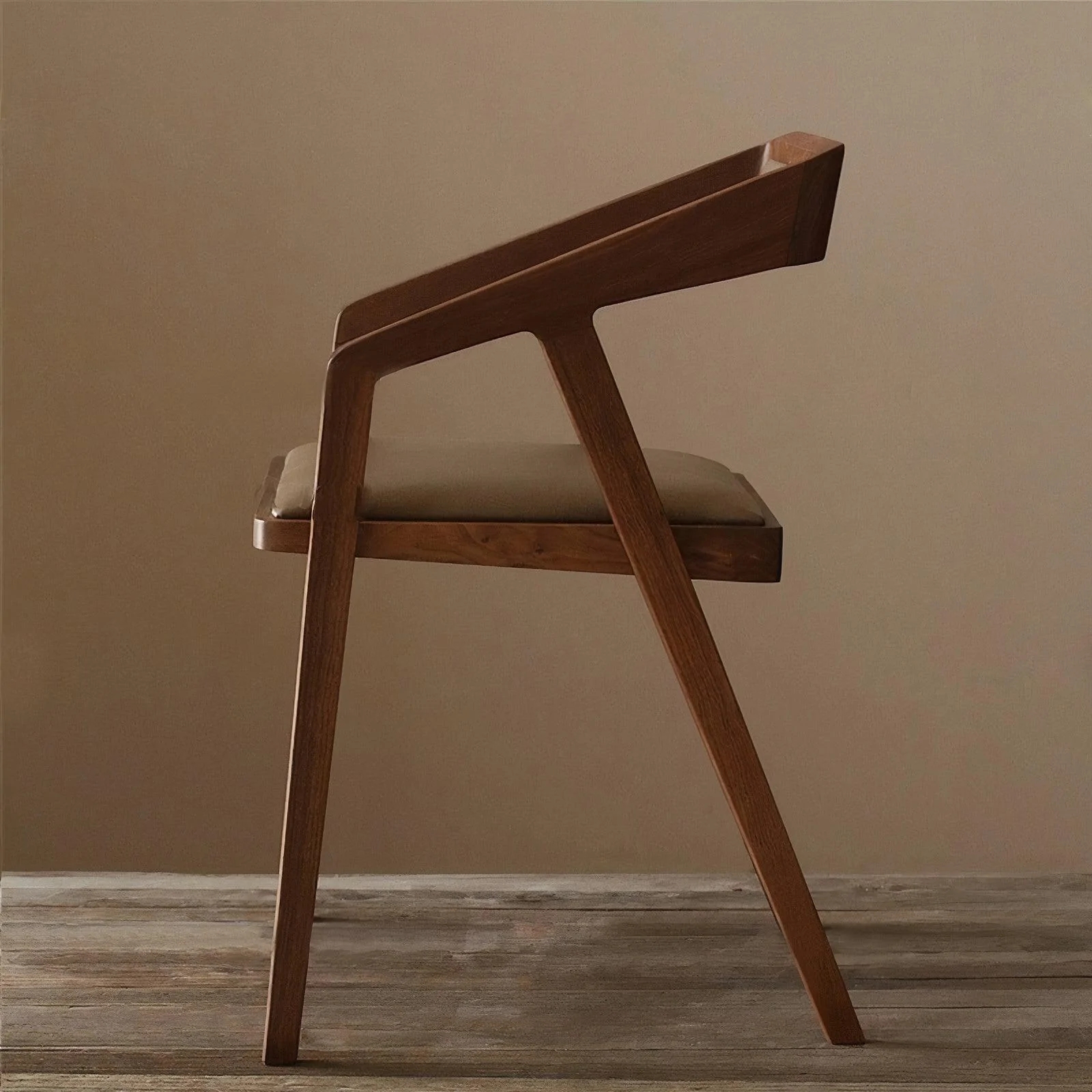 Wholesale Classic Home Furniture Room Nordic Cheap Solid Wood Arm Leather Wooden Dining Chair