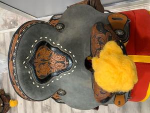 Selle occidentale de cheval en cuir indien de haute qualité pour arbre en plastique d'équitation - Product Image 3