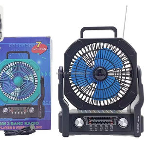 ELETREE-Ventilador BT multifunción recargable con energía solar <span class=keywords><strong>FmRadio</strong></span>, dispositivo de radio - Product Image 1