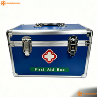 Trousse de premiers secours médicale portable en aluminium de petite taille pour la maison, kits de survie, trousse de premiers secours d'urgence