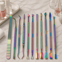 Double extrémité pointe perceuse stylo Double enlever le vernis à ongles colle photothérapie ongles en acier rartifact dissolvant à ongles couteau