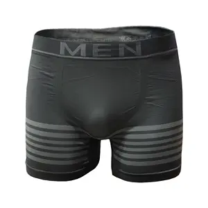 Cuecas boxers masculinas por atacado, cuecas elásticas de algodão elástico para homens, roupa íntima respirável plus size para homens