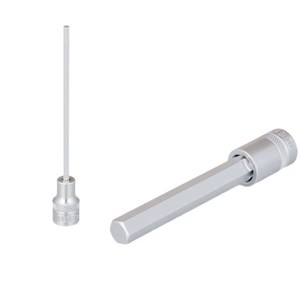 Embout de tournevis hexagonal métrique étendu Maeda TONE 1/4 po 2HL et 4H, qualité industrielle, manche droit - Product Image 1