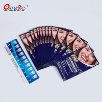 Tira blanqueadora dental onuge instantánea blanca con sabor a coco al por mayor personalizada tiras blanqueadoras dentales portátiles
