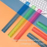 30cm 12 pouces avion en plastique coloré publicité règle droite pour le bureau des étudiants