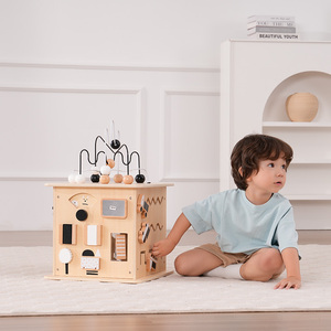 Asweet kotak intelijen bayi kayu penjualan laris papan teka-teki pendidikan dini bentuk geometris bangunan kognitif yang cocok - Product Image 6