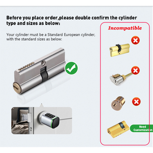 TTLOCK or TUYA SMART Blue-tooth Smart Cylinder Lock Manual Knob Door Lock Con Push <strong>Button</strong> Keypad Fechadura Digital - Product Image 3