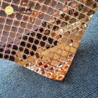 Transparente Rose Golden Diamond Effekt Shinny Glas Mosaik fliese für Wand Backs plash Küche Bar Bad Toilette Schwimmbad