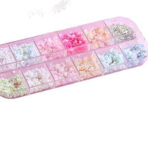 12 Rejillas <span class=keywords><strong>de</strong></span> Adornos Florales 3D <span class=keywords><strong>de</strong></span> Resina para Uñas, Decoraciones Acrílicas Planas con <span class=keywords><strong>Perlas</strong></span> Mixtas y Diamantes <span class=keywords><strong>de</strong></span> Imitación para Manicura DIY - Product Image 6