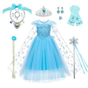 Disfraz de Princesa para Niñas, Vestido de Elsa, Anna, Aurora, La Sirenita, Moana, Sofía, Bella, Rapunzel, Jasmine, Disfraz de Película de Televisión para Niños - Product Image 2