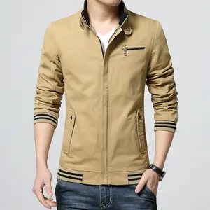 Nuova primavera autunno giacca Casual da <span class=keywords><strong>uomo</strong></span> giacche da <span class=keywords><strong>uomo</strong></span> alla <span class=keywords><strong>moda</strong></span> lavate in puro cotone giacche da <span class=keywords><strong>uomo</strong></span> Bomber giacca da <span class=keywords><strong>uomo</strong></span> sottile - Product Image 1