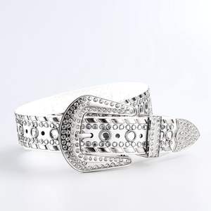 高級ウエスタンカウボーイクリスタルをちりばめたPUメタルベルトダイヤモンド付きジーンズシントデストラス用 - Product Image 2