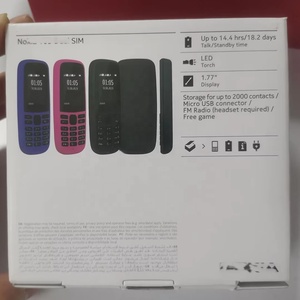 ขายส่งจากโรงงาน โทรศัพท์มือถือราคาถูก รุ่น 105 ปี 2019 GSM สภาพใหม่ โทรศัพท์แบบธรรมดา 2G รองรับซิมคู่ โทรศัพท์ขนาดเล็ก - Product Image 6