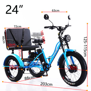 Triciclo Eléctrico Ruso en Stock de 24 Pulgadas con Neumáticos Anchos y Pedales, Asiento Abierto, Carga Útil de 100-200 kg - Product Image 6
