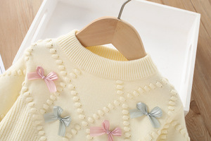 Conjunto de Dos Piezas Tejido para Niñas 2026, Suéter con Lazo y Falda Plisada, Atuendo de Primavera/Verano para Bebés - Product Image 6