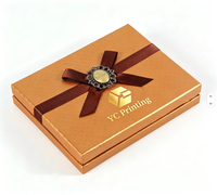 Boîte cadeau en carton rigide à double couche de luxe avec logo personnalisé