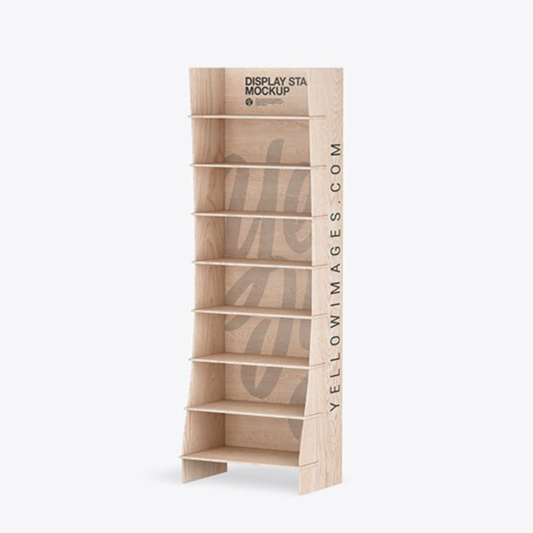 Customized Plywood Wooden Display Shelf Unit Skin Care Product Display Stand for Moisturizing Cream — view 3