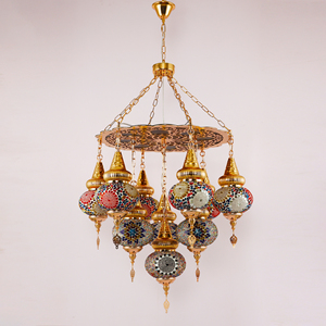 Lámpara de Araña de Mosaico Hecha a Mano de Estilo Turco y Bohemio de Zhelanpu para Decoración de Hoteles, Salas de Estar y Villas - Product Image 3