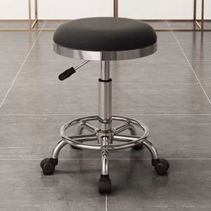 Taburete de Salón de Altura Ajustable, Silla de Pedicura Moderna de Lujo, Cuero Sintético, Bomba Hidráulica Potente para Barbería, Spa, Exteriores - Product Image 4