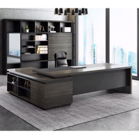 Conception de meubles de table de bureau de direction bureau noir bureau de direction bureau de patron