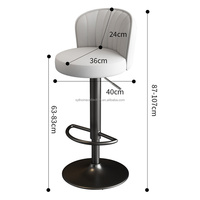 Chaises de bar en PU légères et durables à assise large, dossier haut et élégant, pour bars à domicile et espaces extérieurs modernes (gym) - Offre Spéciale