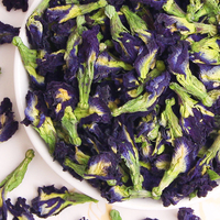 Kantong Teh Bunga Kacang Kupu-kupu Premium, Kualitas Makanan, Transparan, Berdiri Sendiri, Warna Biru Alami untuk Minuman dan Kue