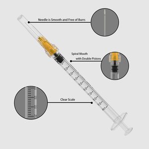 Seringues jetables pour injection de gelée dentaire, 1 ml, 2 ml, 3 ml, 5 ml, 10 ml, 20 ml, 50 ml, 60 ml - Product Image 4