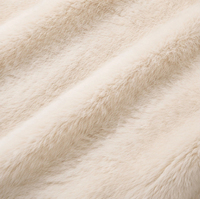 Manteau court de luxe pour femme en fausse fourrure de vison, col en V, devant ouvert, matelassé losanges, poches plaquées, coupe ample, vêtement d'extérieur d'hiver
