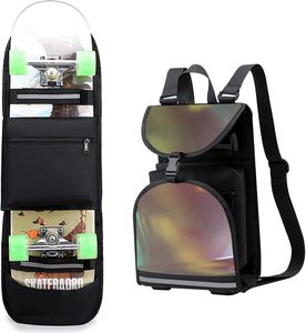 Sac à dos pour skateboard gratuit, sac de transport pour longboard, sac de voyage pour skateboard de loisirs pour hommes et femmes, sac à dos pour longboard - Product Image 1