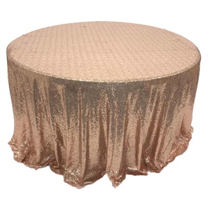 Rose Gold Lấp Lánh Long Lanh Vòng Bảng Bìa <span class=keywords><strong>Sequin</strong></span> Khăn Trải Bàn Lớp Phủ Cho Đám Cưới Tiệc Đảng - Product Image 2