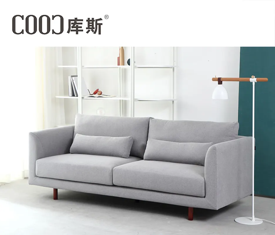 Möbel OEM Hersteller Designer Sofa Marke Chaiselongue Stoff Holz Bein moderne Wohnzimmer Sofa Set