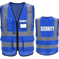 Gilet de sécurité haute visibilité pour agents de sécurité, fermeture éclair avant, norme ANSI classe 3, gilets de sécurité réfléchissants haute visibilité