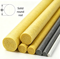 Tige ronde solide en PRV (Plastique Renforcé de Fibre de Verre) directement de l'usine, barre solide en fibre de verre, bâton isolant en fibre de verre, tige en fibre de verre SR01