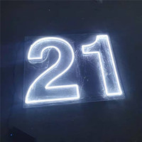 Décoration de fête de couleur changeante imperméable à l'eau led néon flexible joyeux anniversaire LED néon lettres signe