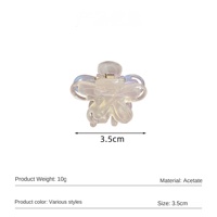 Jepit Rambut Akrilik Mini Motif Bunga Buatan Tangan - Gaya Jepang Korea 3.5cm, Aksesoris Rambut Serbaguna, Elegan, Rapi, dan Segar