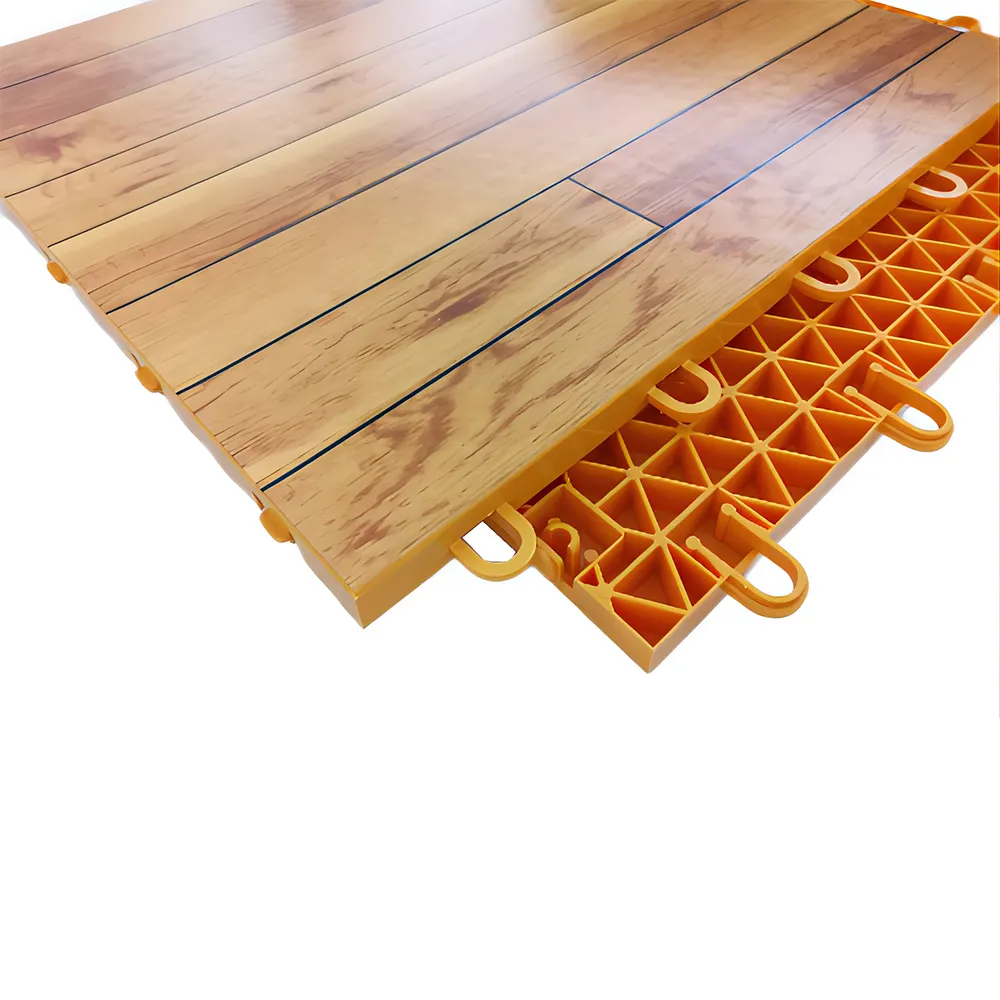 Wood Surface PP Interlocking Tiles Sport Flooring for Indoor Basketball Court