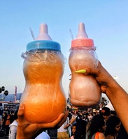 1000ml sortie d'usine grand bébé bataille Daiquiri tasse logo personnalisé boisson jus lait bière tasse avec couvercle et paille