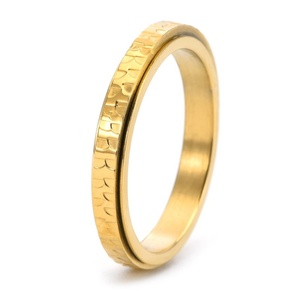 Nuevo Anillo Giratorio de Acero Inoxidable de Alta Gama para Mujer, con Diseño de Perforaciones Finas de 3MM de Ancho, Anillo de Cola de Caballo - Product Image 1