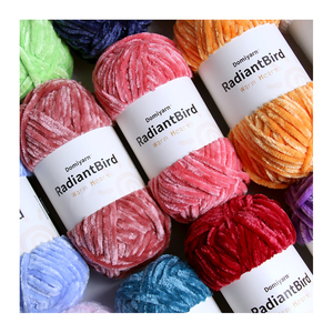 Warm Heart Nouveau Design 100g 80m Fil Chenille Épais pour Crochet et Écharpes, Très Vendu pour Couvertures d'Animaux - Product Image 2