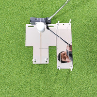 Set Cermin Golf SwingPerefect Golf Steel Golf Putting Mirror Bentuk-T & Cermin Bahu dengan Ukiran Laser, Alat Bantu Latihan Putting Dua Sisi