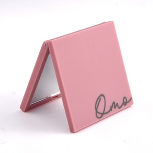 New Style <b>Square</b> Custom Logo Makeup <b>Mirror</b> ABS Portable Pink Ladies Gift Folding <b>Mirror</b> - Product Image 6